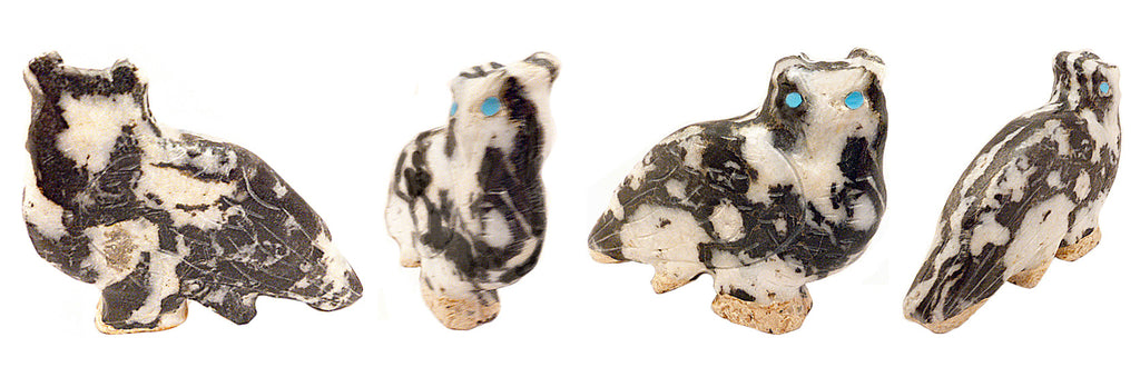 Zebra Calcite Bird, Horned Owl by Cody Nastacio
