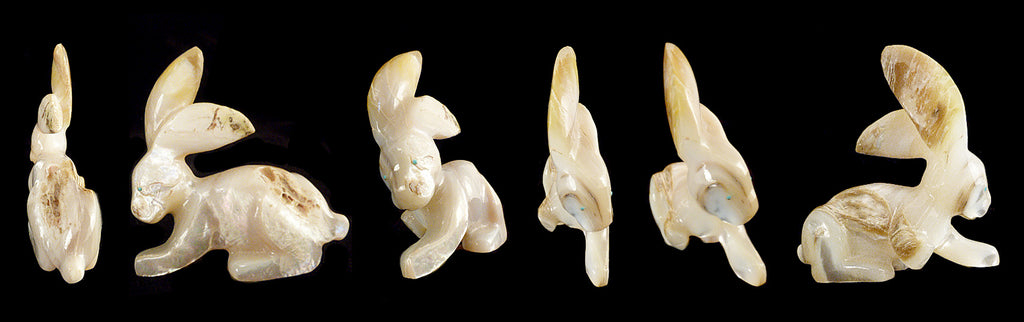 Mother-of-Pearl Rabbit by Loren Tsalabutie