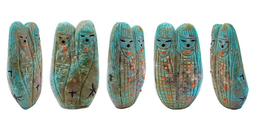 Turquoise Maiden Figure by Sandra Quandelacy