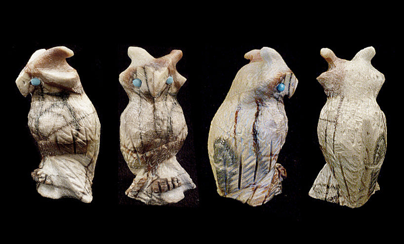 Picasso Marble Bird, Horned Owl  by Dana Malani
