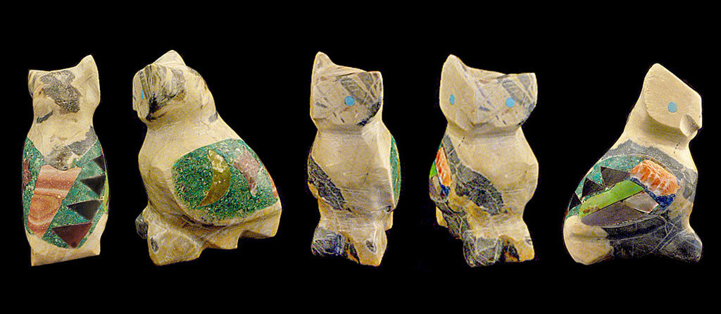 Leopard Marble Bird, Horned Owl by Jayne Quam