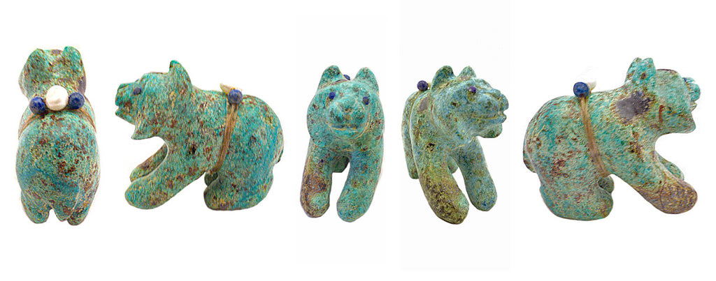 Chrysocolla Bobcat by Sherdine Tsatte
