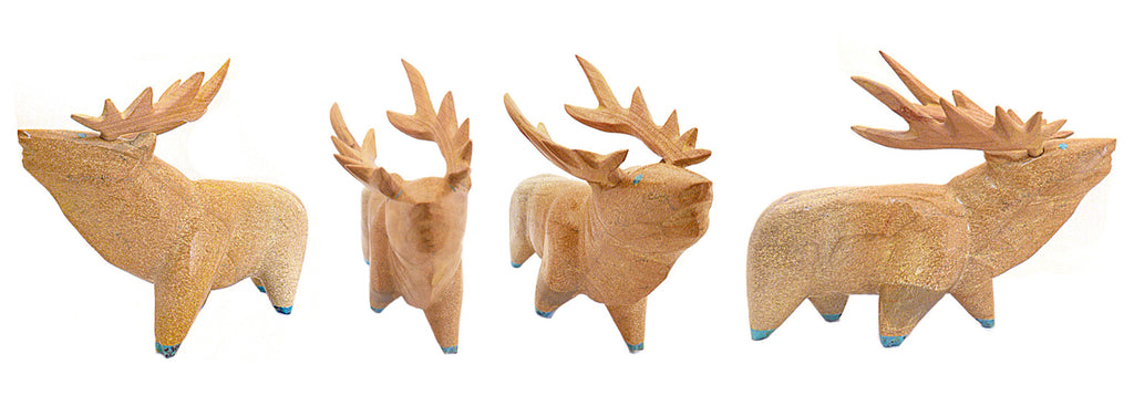 Zuni Rock (travertine) Elk by Enrike Leekya
