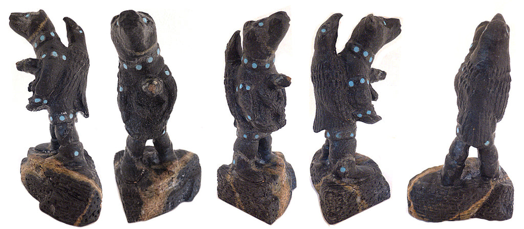 Picasso Marble A Bear, Cub and Eagle Protect the Village by Herbert Him
