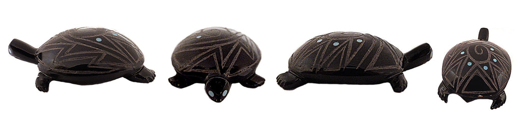 Black Marble Turtle by Hiram Peynetsa