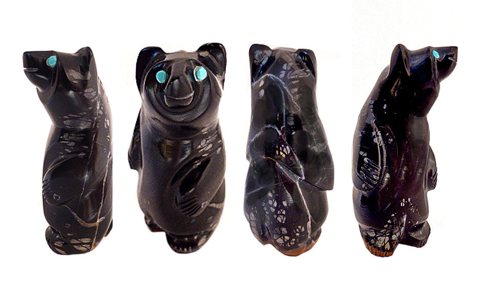 Black Marble Bear by Claudia Peina