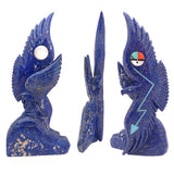 Lapis Lazuli Birds, Eagle With Eaglet by Hiram Peynetsa