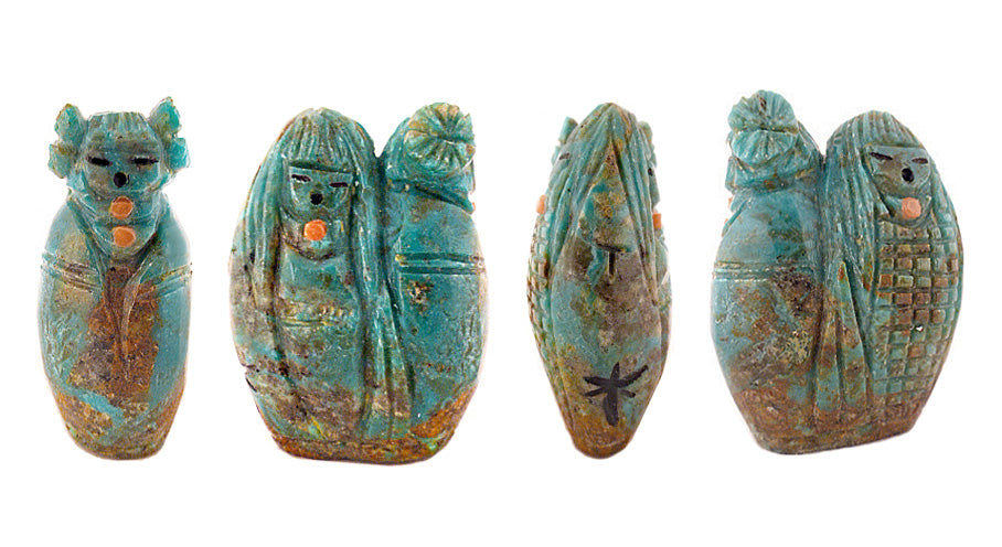 Turquoise Maiden Figure by Sandra Quandelacy