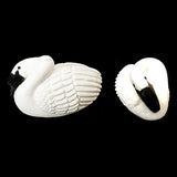White Marble Swan by Corwin Yamutewa