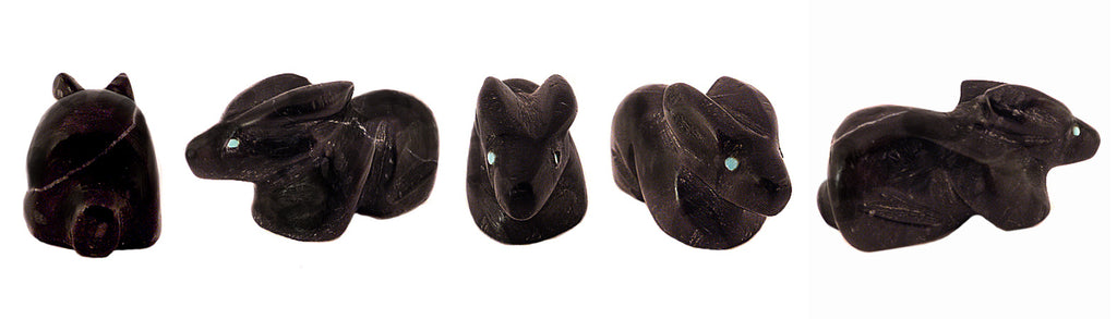 Black Marble Rabbit by Donovan Laiwakete