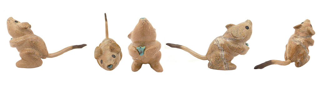 Zuni Rock (travertine) Kangaroo Mouse by Enrike Leekya