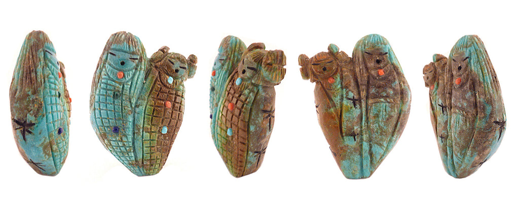 Turquoise Maiden Figure by Sandra Quandelacy