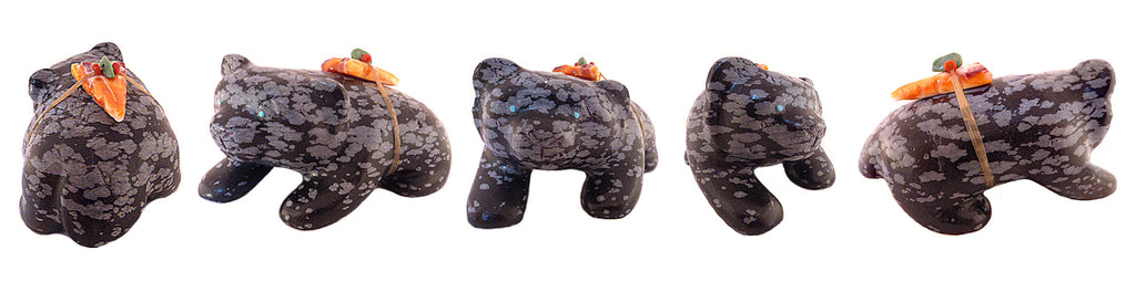 Snowflake Obsidian Badger by Loren Tsalabutie