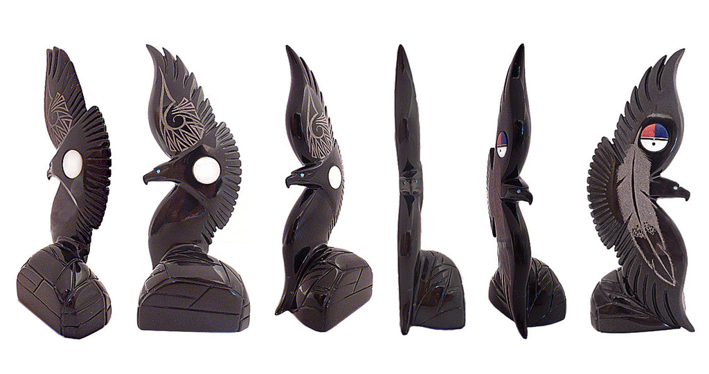 Black Marble Bird, Eagle by Hiram Peynetsa