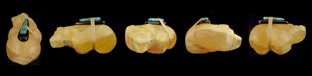 Honey Comb Calcite Medicine Bear by Herbert Halate