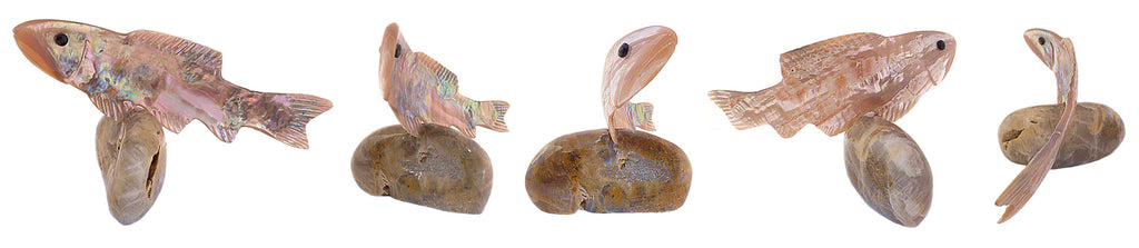 Abalone And Onyx Fish, Trout by Orin Eriacho
