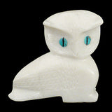 White Marble Bird, Horned Owl by Andres Lementino