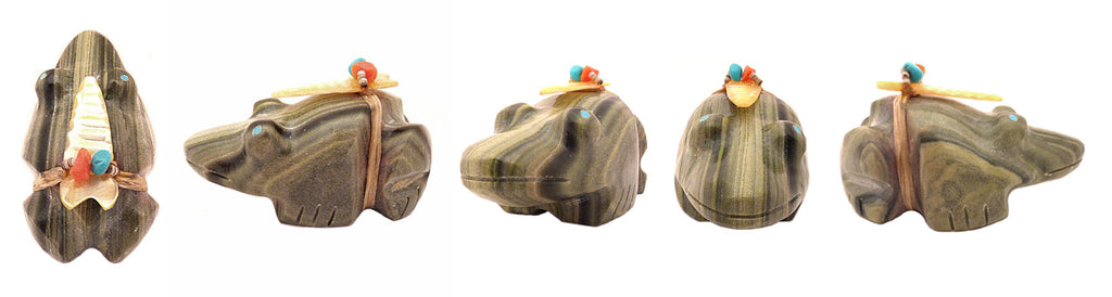 Serpentine Frog by Dinah Gasper And Peter Gasper Jr - Zuni Fetish Sunshine Studio