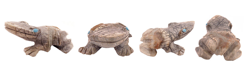 Picasso Marble Frog by Dana Malani - Zuni Fetish Sunshine Studio