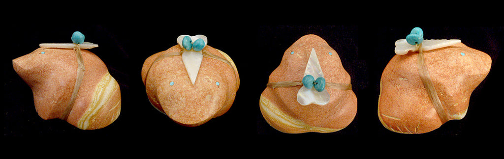 Nevada Sandstone aka; Wonderstone Frog by Leland Boone and Daphne Quam - Zuni Fetish Sunshine Studio