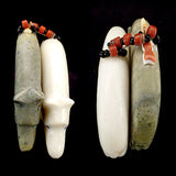 /White Marble And Ricolite (Serpentine) Bear, Double by Rick Quam