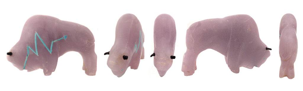 Yttrium Fluorite Buffalo by Stewart Quandelacy - Zuni Fetish Sunshine Studio