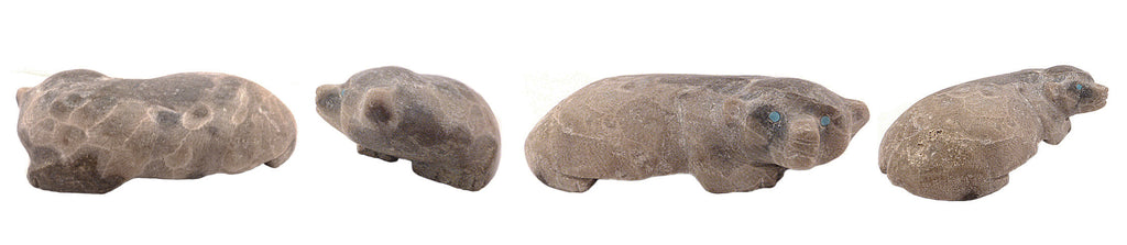 Petoskey Stone Badger by Sebastian Santos, Deceased - Zuni Fetish Sunshine Studio