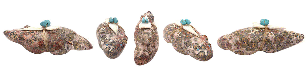 Bird's Eye Jasper Badger by Leland Boone and Daphne Quam - Zuni Fetish Sunshine Studio