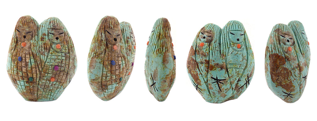 Turquoise Maiden Figure by Sandra Quandelacy