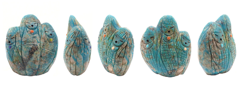 Turquoise Maiden Figure by Sandra Quandelacy