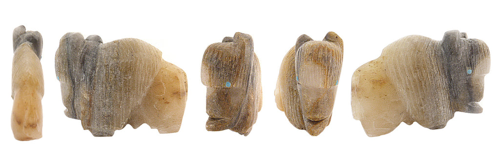 Onyx Buffalo by Gilbert Lonjose - Zuni Fetish Sunshine Studio