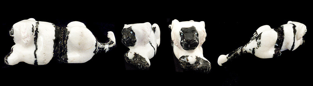 Zebra Stone Tiger by Loren Tsalabutie - Zuni Fetish Sunshine Studio