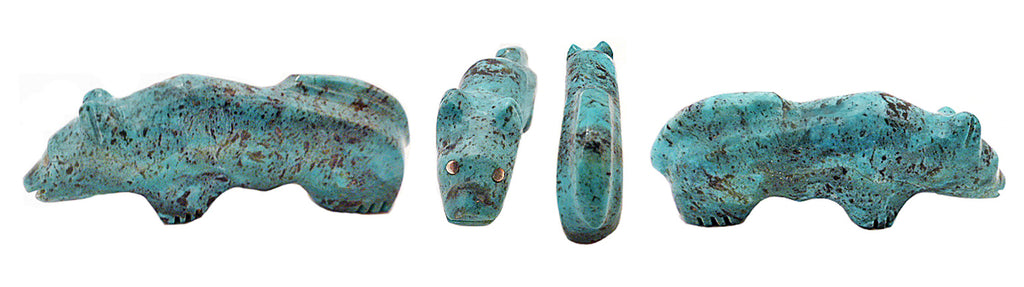 Turquoise Mountain Lion by Debra Gasper - Zuni Fetish Sunshine Studio