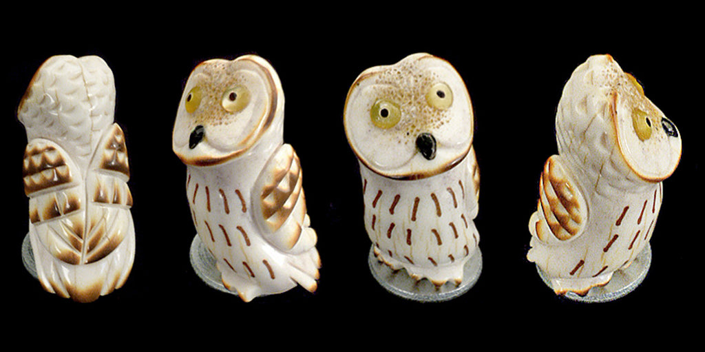 Antler Owl, Barred Owl by Troy Sice - Zuni Fetish Sunshine Studio