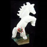 White Marble Rearing Horse by Andres Lementino