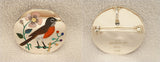 Sterling Silver / Multi-Stone Inlay Bird, Robin Pendant by Rudell Laconsello, Deceased And Nancy Laconsello