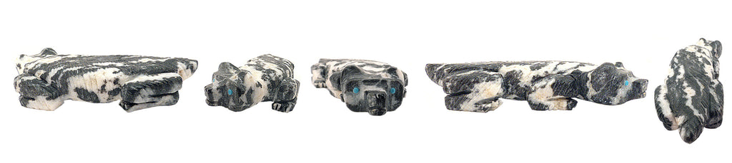 Zebra Stone Badger by Fenton Luna - Zuni Fetish Sunshine Studio