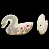 Gold-Lip Mother-of-Pearl Bird, Swan by Cheryl Beyuka