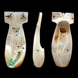 Dark Mother-of-Pearl Maiden Figure by Sandra Quandelacy