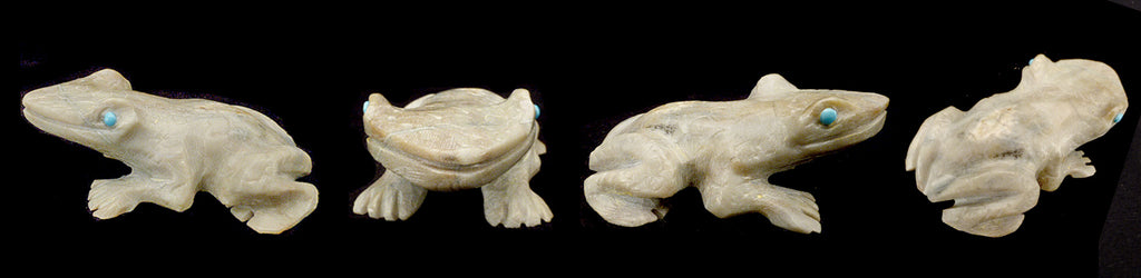 Picasso Marble Frog by Dana Malani - Zuni Fetish Sunshine Studio