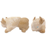 Zuni Rock (travertine) Buffalo by Vince Chavez