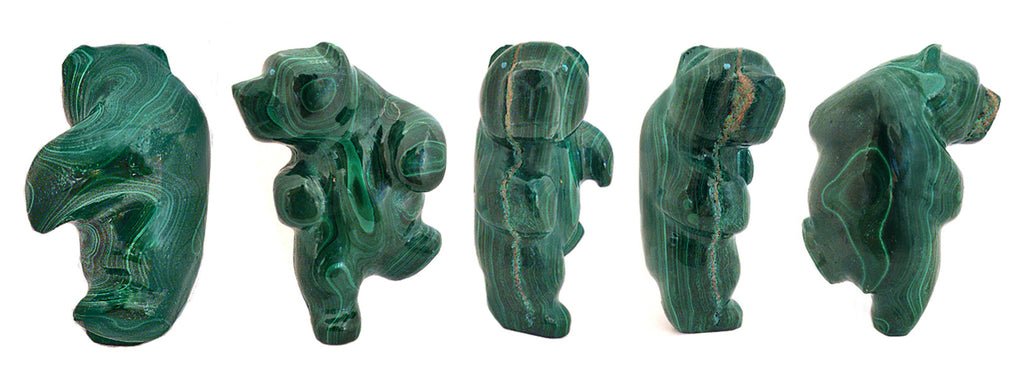 Malachite Bear by Loren Tsalabutie - Zuni Fetish Sunshine Studio