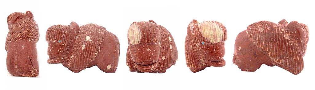 Pipestone Buffalo by Gilbert Lonjose - Zuni Fetish Sunshine Studio