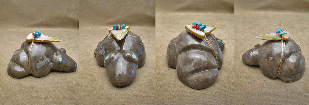 Petoskey Stone Frog by Lena Boone, Deceased - Zuni Fetish Sunshine Studio