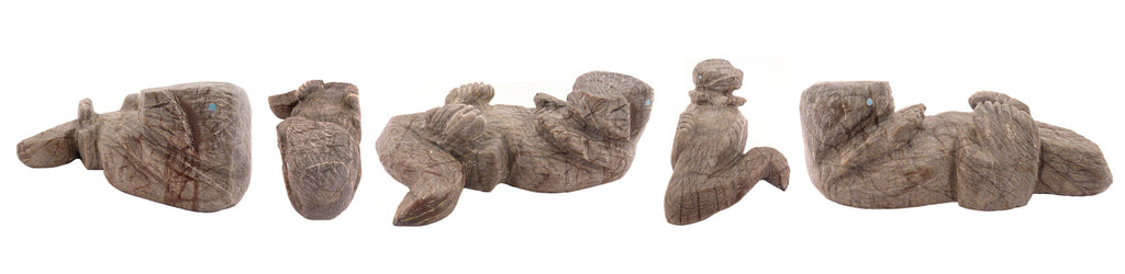 Picasso Marble Otter by Tony Mackel - Zuni Fetish Sunshine Studio