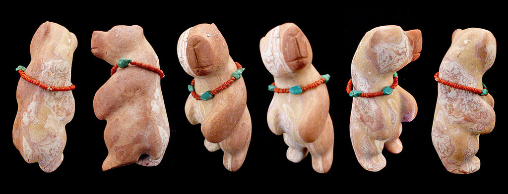 Wonderstone Medicine Bear by Loren Tsalabutie - Zuni Fetish Sunshine Studio