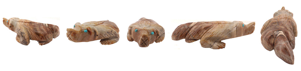 Picasso Marble Badger by Michael Laweka - Zuni Fetish Sunshine Studio