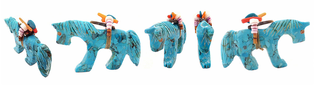 Turquoise Horse by Donovan Laiwakete - Zuni Fetish Sunshine Studio