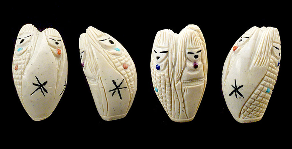 Fish Rock (Serpentine) Maiden Figure by Sandra Quandelacy