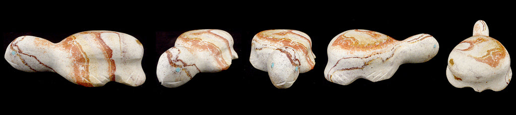 Nevada Sandstone aka; Wonderstone Sea Turtle by Leland Boone and Daphne Quam - Zuni Fetish Sunshine Studio